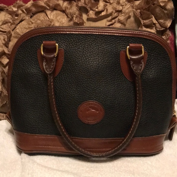 Dooney & Bourke Handbags - Vintage Dooney & Bourke Black/Brown Leather Bag